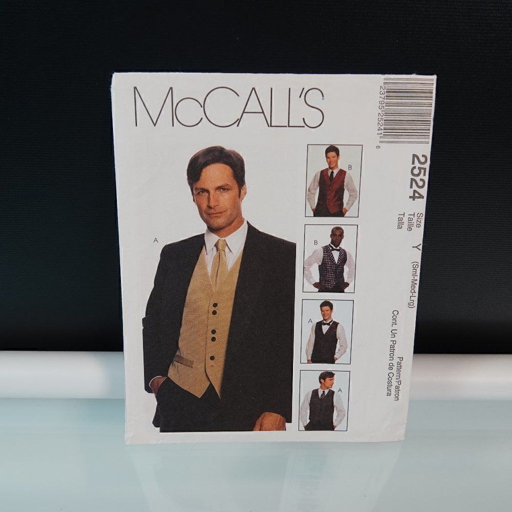 McCalls 2524 Mens Vest Sewing Pattern